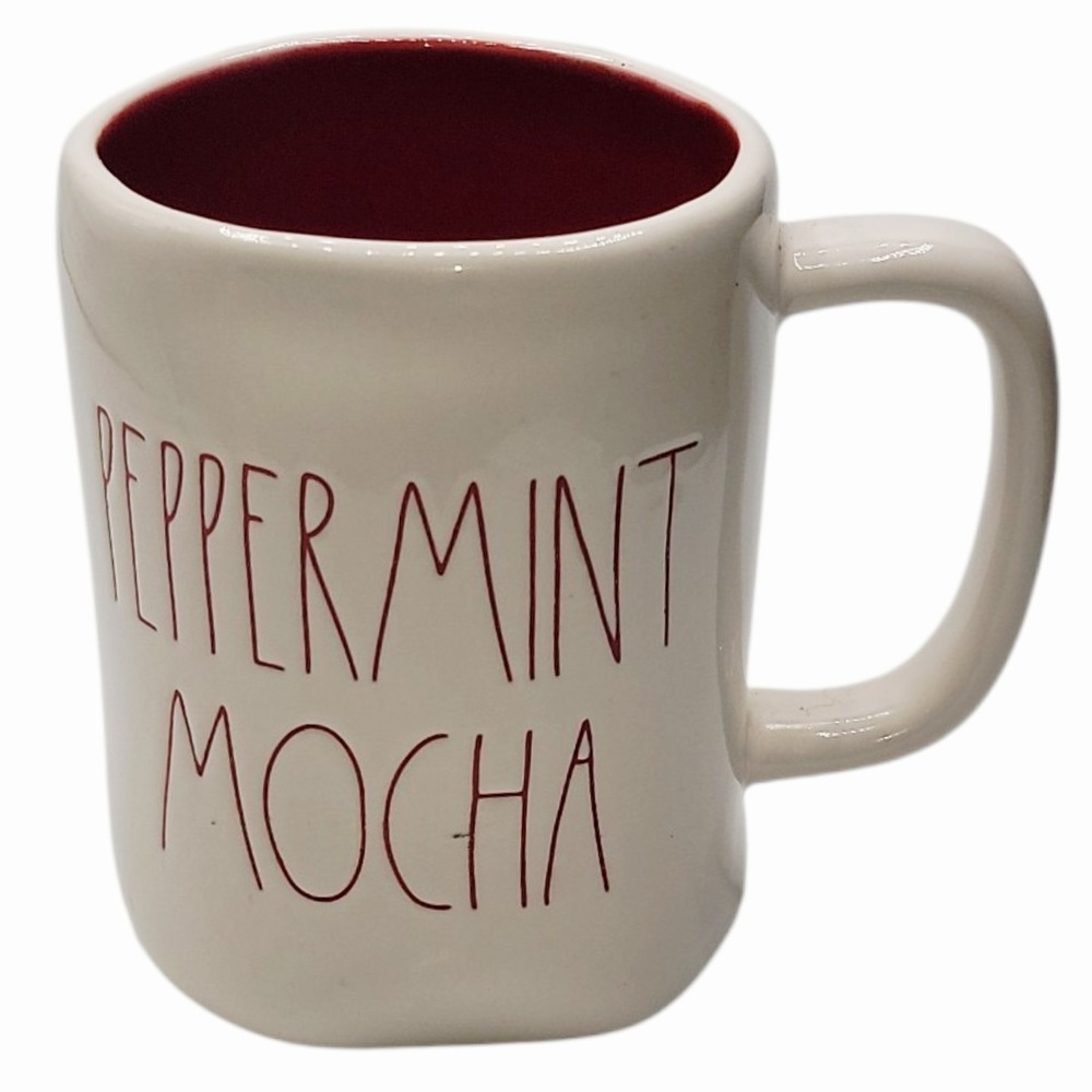 Rae Dunn Pepper Mint Mocha Mug Red Interior Christmas Coffee Cup Farmhouse